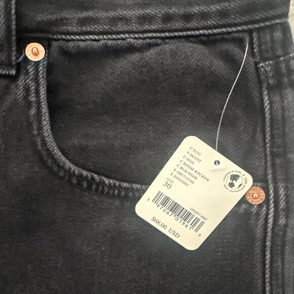 NWT We The Free Black Room Rocker High Rise Cut Off Denim Shorts Size 30 - Picture 6 of 6